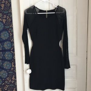 Black Dress w/ Mesh sleeves & Cutouts